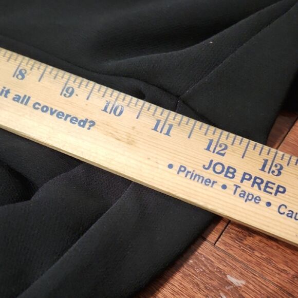 NWT Anthropologie Zinnia Trouser Asymmetrical Tulip Flare Trouser, Black, Size 4 - Picture 9 of 10